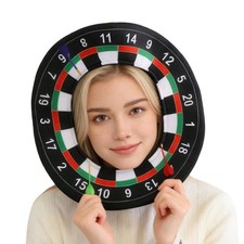 DART BOARD HAT MENS WOMENS FUNNY BULLSEYE DARTS FANCY DRESS ACCESSORY