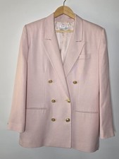 TALBOTS VTG Pleated Skirt Suit Blazer Linen/viscose 2-pc Suit Size 12/14