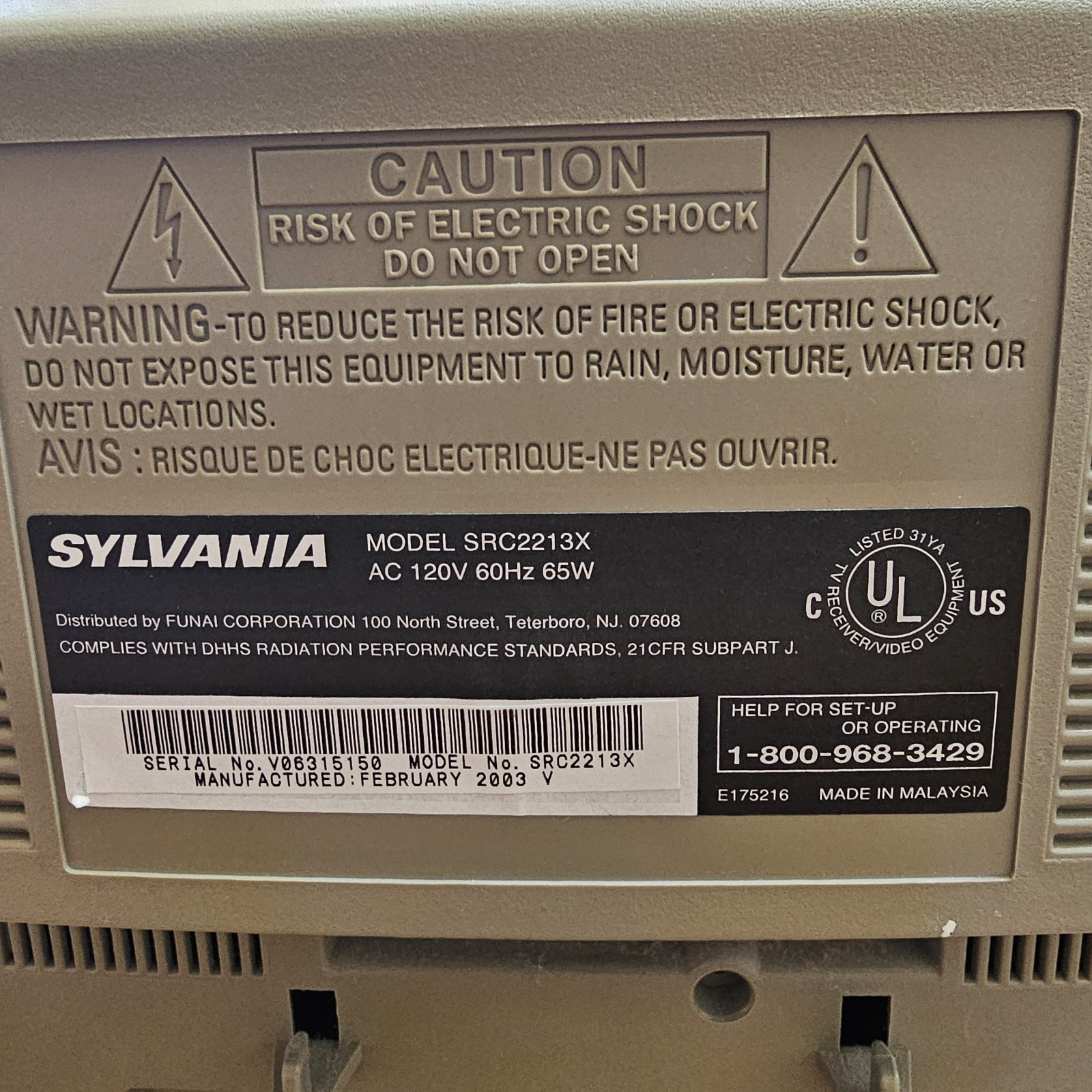 Sylvania 13” CRT Color TV  Retro Gaming TV & Radio Works VCR Does Not W/ Remote