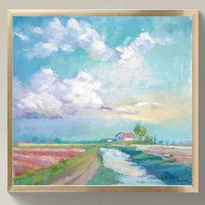 Original Impressionist Oil Painting on Canvas 12 in x12 in– Signed by Artist