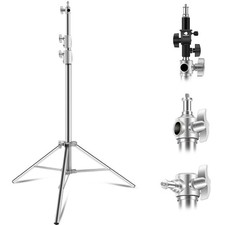 Stainless Steel Photography Light Stand 9.2ft/280cm.Spring Cushioned Heavy Du...