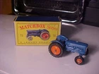 Vintage Matchbox Lesney No 72 Blue Diecast FORDSON TRACTOR In Original Box