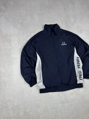 Fred Perry Sportswear 00s Vintage Jacket Tracksuit Nylon Blue Logo Regular Fit image 2