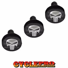 Black Billet Fairing Windshield Hardware Kit 96-13 Harley Touring METAL SKULL P