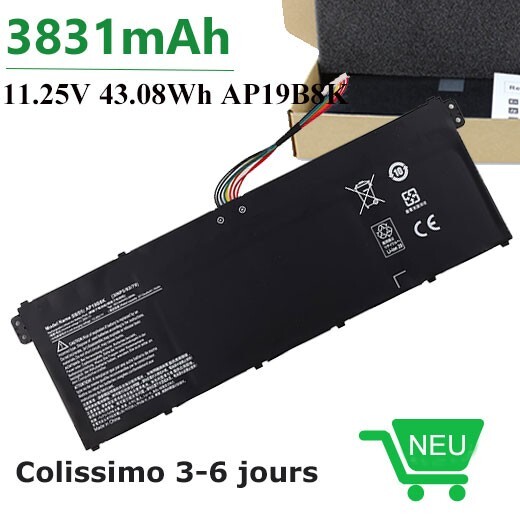 Batterie AP19B8K pour Acer Aspire A317-52 et ordinateur portable Swift SF314-42-R33B
