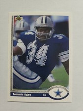 TOMMIE AGEE 1991 UPPER DECK FOOTBALL CARD # 257 E1492