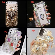 For Samsung Galaxy A03S Phone Case With Screen Protector for Women Bling Cover