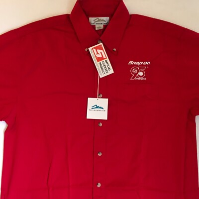 Snap-On Tools Mens Red Mechanics 95th Anniversary S/S Uniform