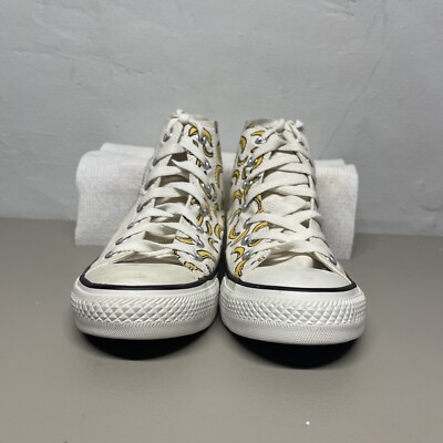 Banksy Thinker Monkey Bananas Desing Canvas Hi-Top Converse  display picture 3
