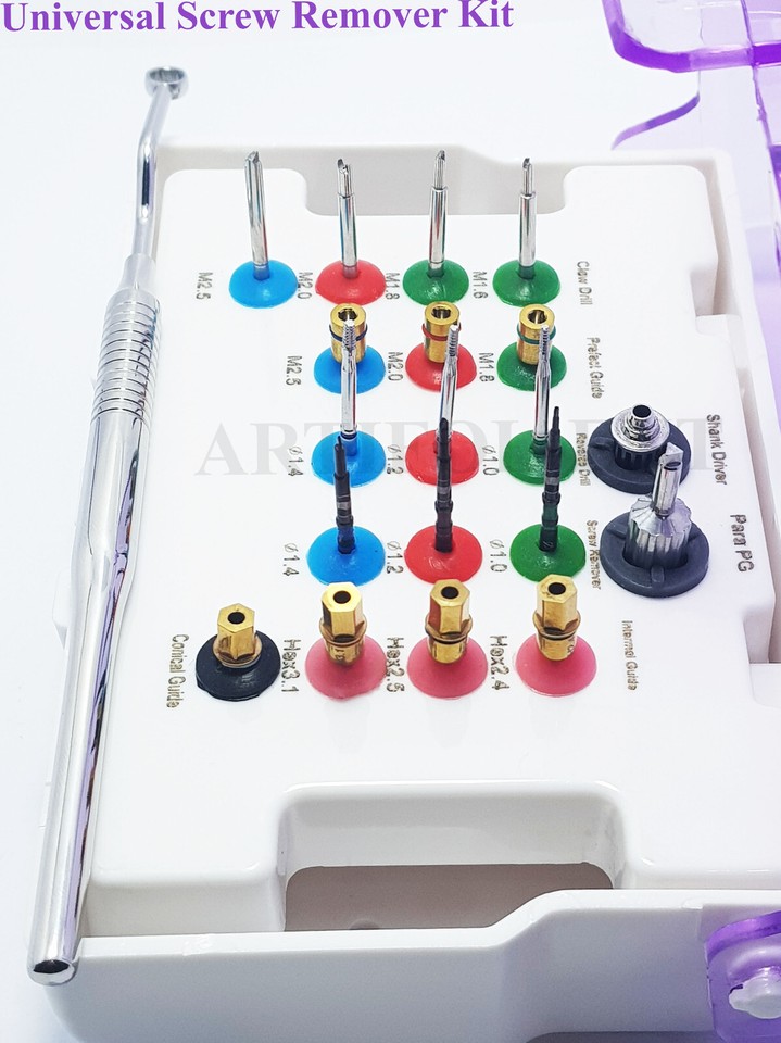 Dental Implant Broken Screw Removal Surgery Kit Reverse Drill Guide