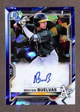 2021 Bowman Sapphire Edition Chrome Prospects #BSPA-BBU Brayan Buelvas Auto