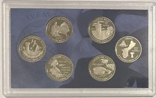 2009 S Proof Territorial 6 Coin Quarter Set No Box Or COA