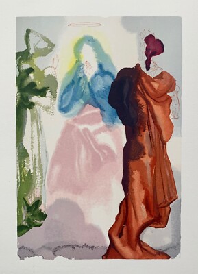 Salvador Dali 1960 DIVINE COMEDY PARADISE #33 Color Woodcut Wood Block Engraving