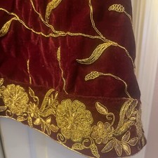 Scarf Velvet Dupatta Traditional Embroidered Shawl for Women 34X94
