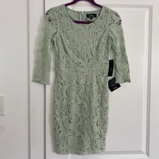 Lulus Green Mint Lace Dress Size XS Knee Length