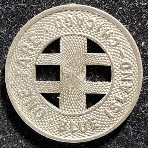Suburban Motor Coach Co.  Blue Island Chicago IL 385-A Transit Token. Our B109