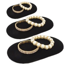 Black Padded Velvet Oval Jewelry Presentation Display Pad