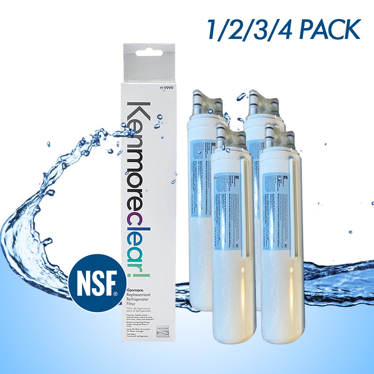 14 Pack Kenmore 469999 9999 Replacement Refrigerator Water Filter, White eBay