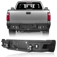 Heavy Duty Steel Rear Bumper Wlicense Plate Lights Fit Ford F-250 F-350 99-16 Heavy Duty Steel Rear Bumper Wlicense Plate Lights Fit Ford F-250 F-350 99-16