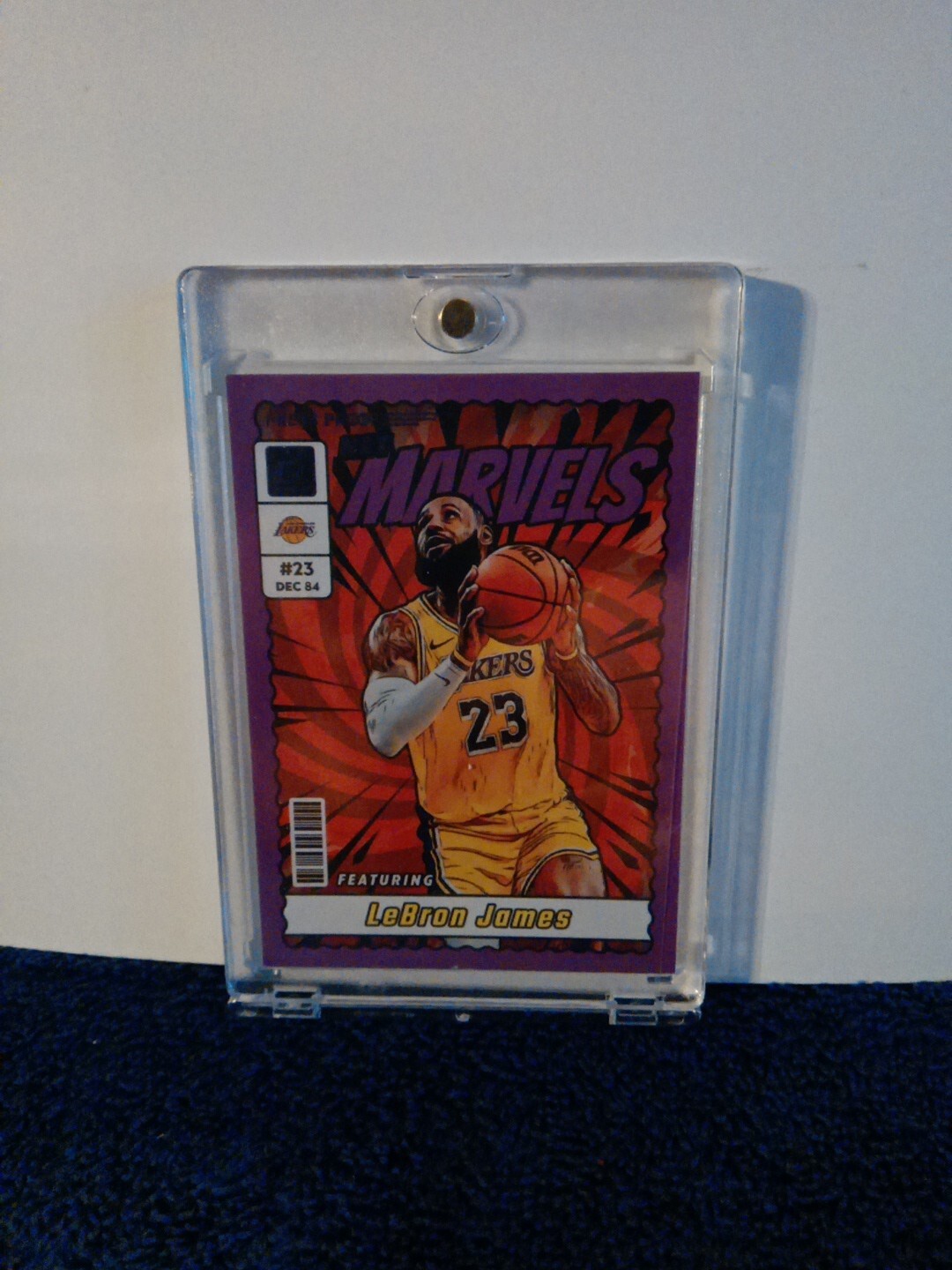 2023-24 Panini Donruss LeBron James Net Marvels Purple Press Proof Lakers. Read 