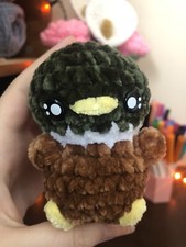 Handmade Crochet Mallard Duck. 100 Polyester Yarn And Stuffing.