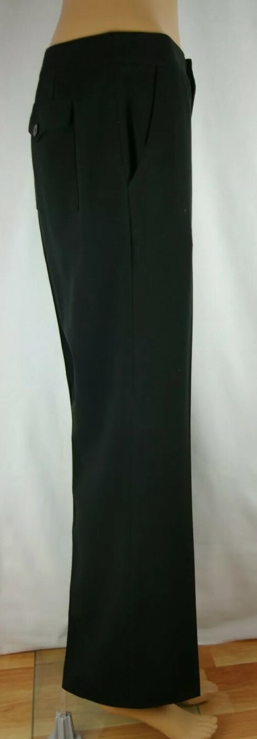 Grace Elements Solid Black Flat Front Polyester B… - image 7