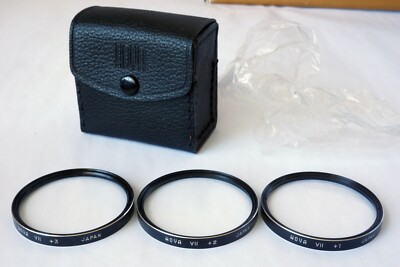 Hoya Series VII Drop-in Close-Up Filter Set +1, +2 and +3 Diopter Filter Unused