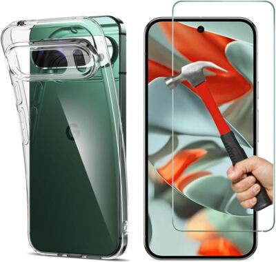 Für Google Pixel 9 Pro XL Hülle Klar Stoßfest Handy Cover & Displayschutz