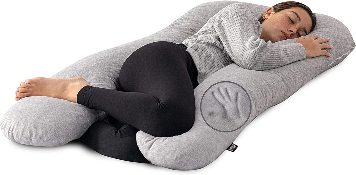 U Shaped Total Body Support Pillow Memory Foam with Cool Breathable and Washabl