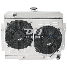 For 1972-1986 Jeep Cj5 Cj6 Cj7 Chevy V8 3rows Aluminum Radiator W12fansshroud