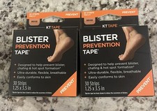 2-Prevent KT Tape Performance  BLISTER PREVENTION 30 Precut Strips Beige 3.5"