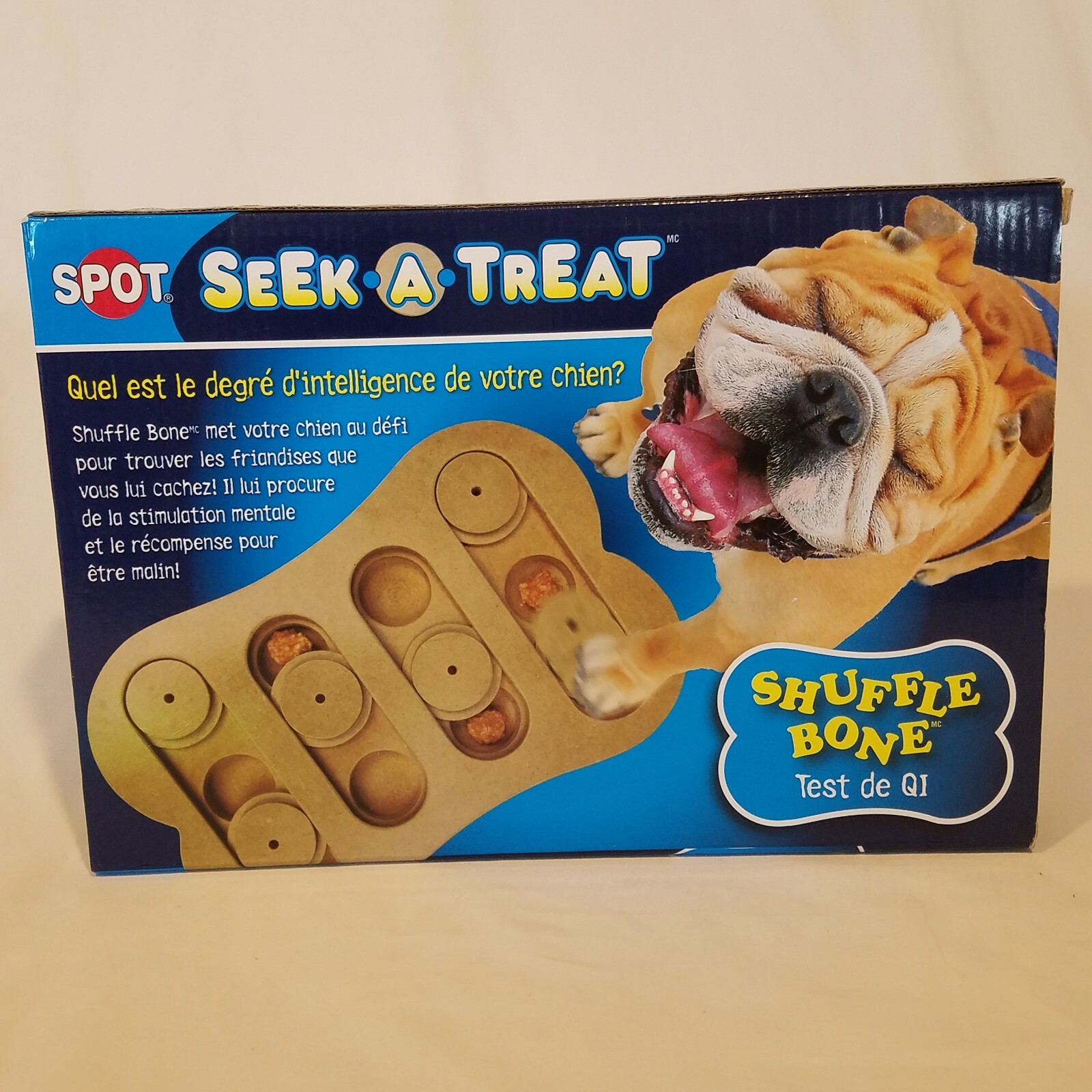 Ethical Pet Interactive Seek-A-Treat Shuffle Bone Toy IQ Puz