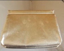 Vintage 60s Gold Metallic Evening Clutch Handbag
