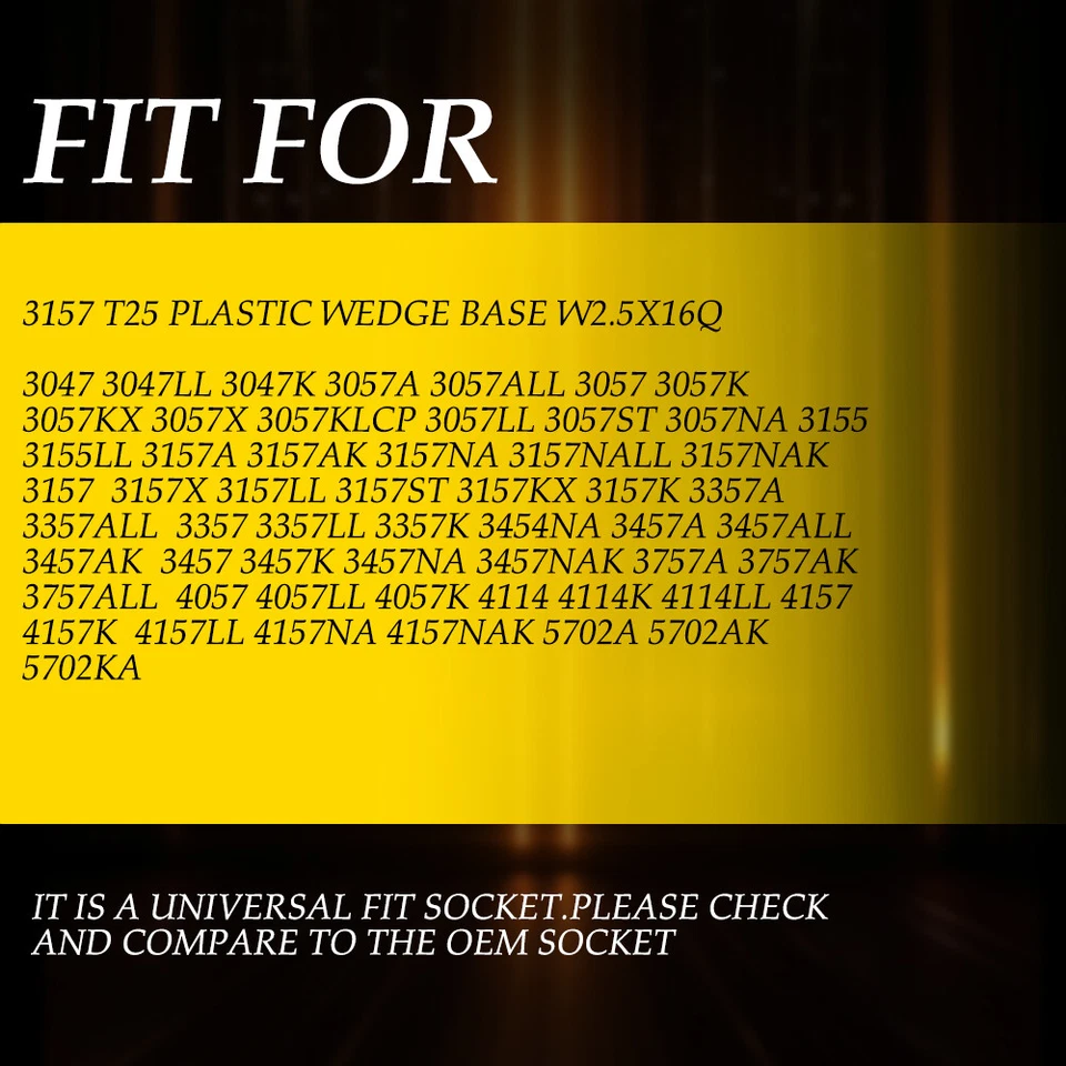 2X Bombilla Señal Frontal Giratoria 3157 T25 Enchufe Arnés Cable 12V Accesorios Coche Foto 3 de 4