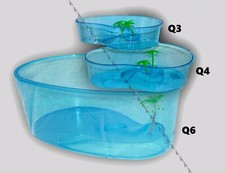 Tartarughiera a Virgola Acquario Tartarughe Anfibi Rettili VARI Colori Q3 Q4 Q6