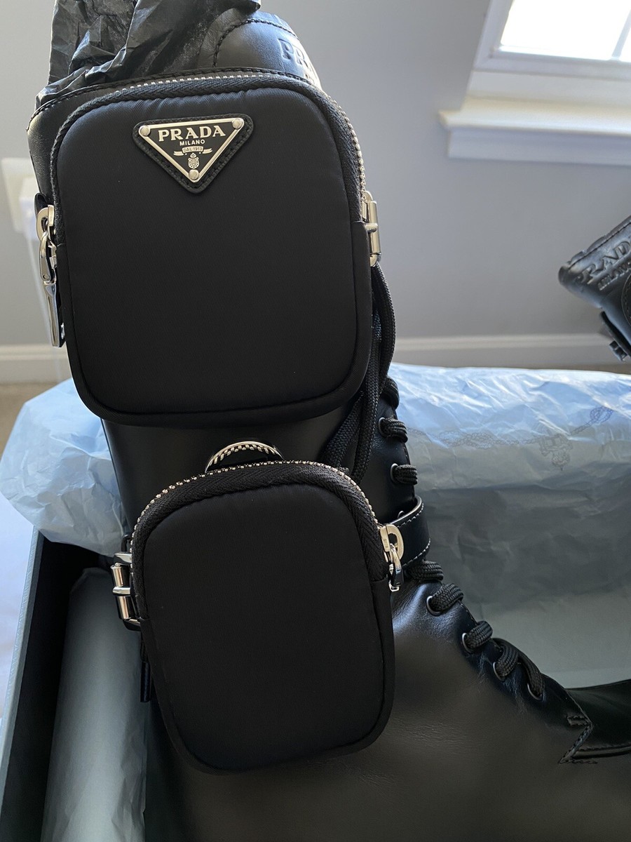 Brand New Prada Removable Pouch Combat Boot | eBay