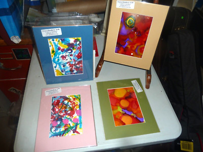 Four Original Abstract Expressionist Mixed Media  Paintings  by Gina Marie