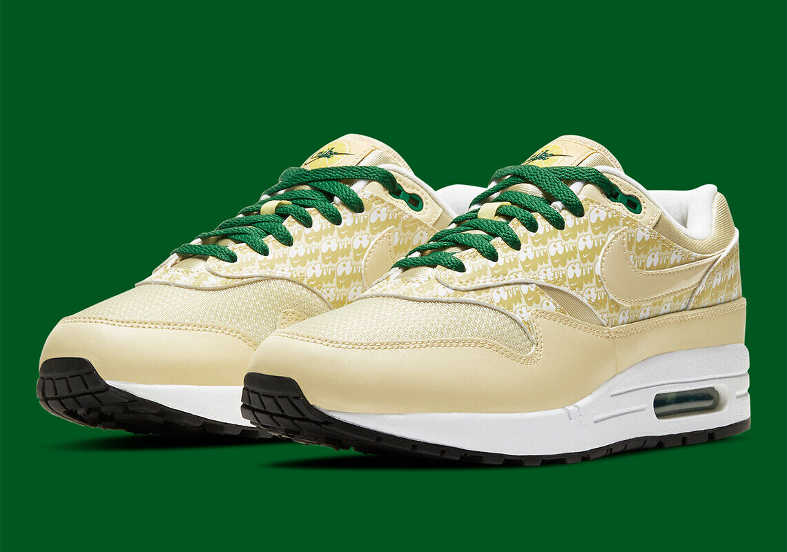 Nike Air Max 1 PRM Premium Lemonade Yellow Green Shoes Gym Nike Air Max 1 PRM Premium Lemonade Yellow Green Shoes Gym