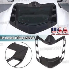 Real Carbon Fiber Rear Window Lower Trim Cover Set For C8 Corvette Coupe 20+ US