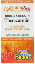 Natural Factors CurcuminRich Double Strength Theracurmin Supplement 120 capsules