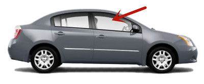 Passenger Side Front Door Window Glass For 2007-2012 Nissan Sentra Sedan – Right Side Replacement