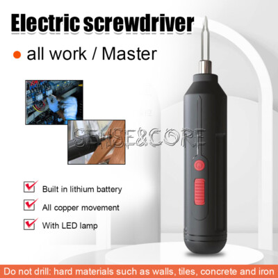 Mini Cordless Electric Power Screwdriver 3.6V USB Rechargeable Drill Repair Tool