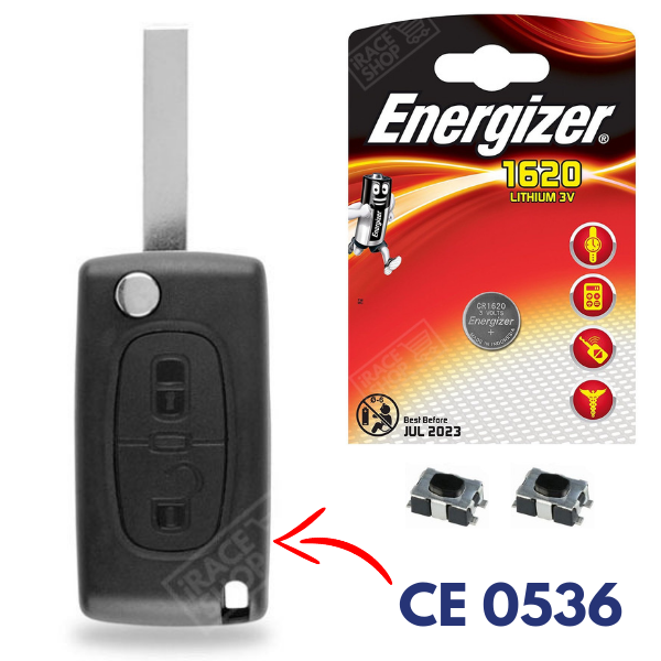 Coque De Clé De Remplacement 2 Boutons Pour Citroën Peugeot - Lame HU83 Incluse - Compatible C2 C3 C4 206 207 307 Etc.