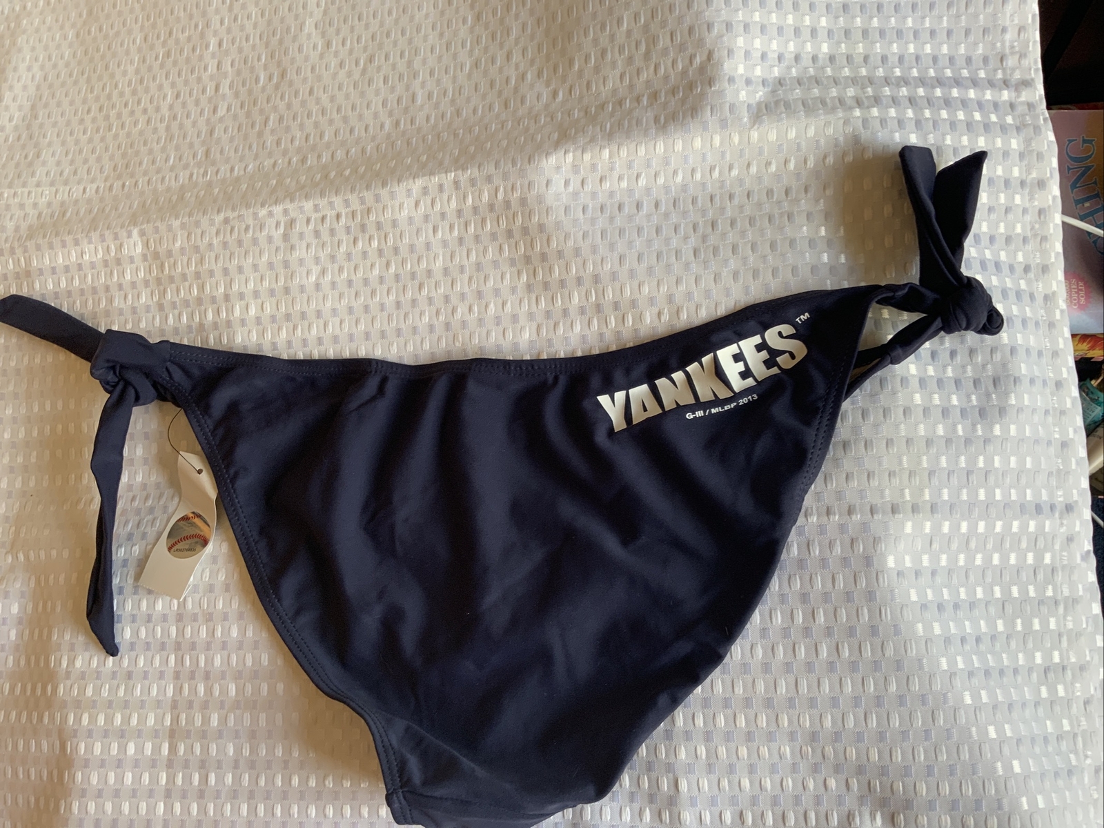 Bikini New With Tags Official NY Yankees Logo sz l  ( one pc)-image