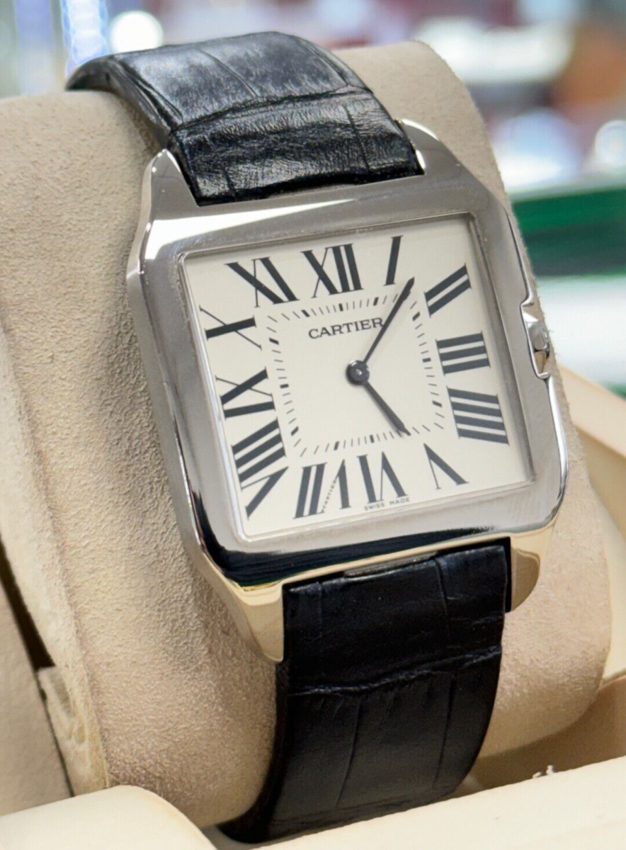 Cartier Santos Dumont 18k White Gold W2007051 2651 35mm Manual