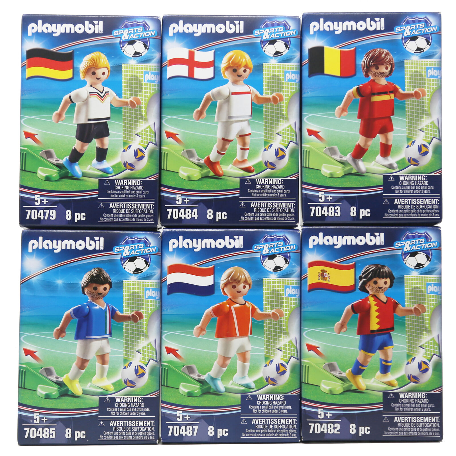 Playmobil Sports & Action National Player, Choose Your Favorite! 5+ Brand New!!