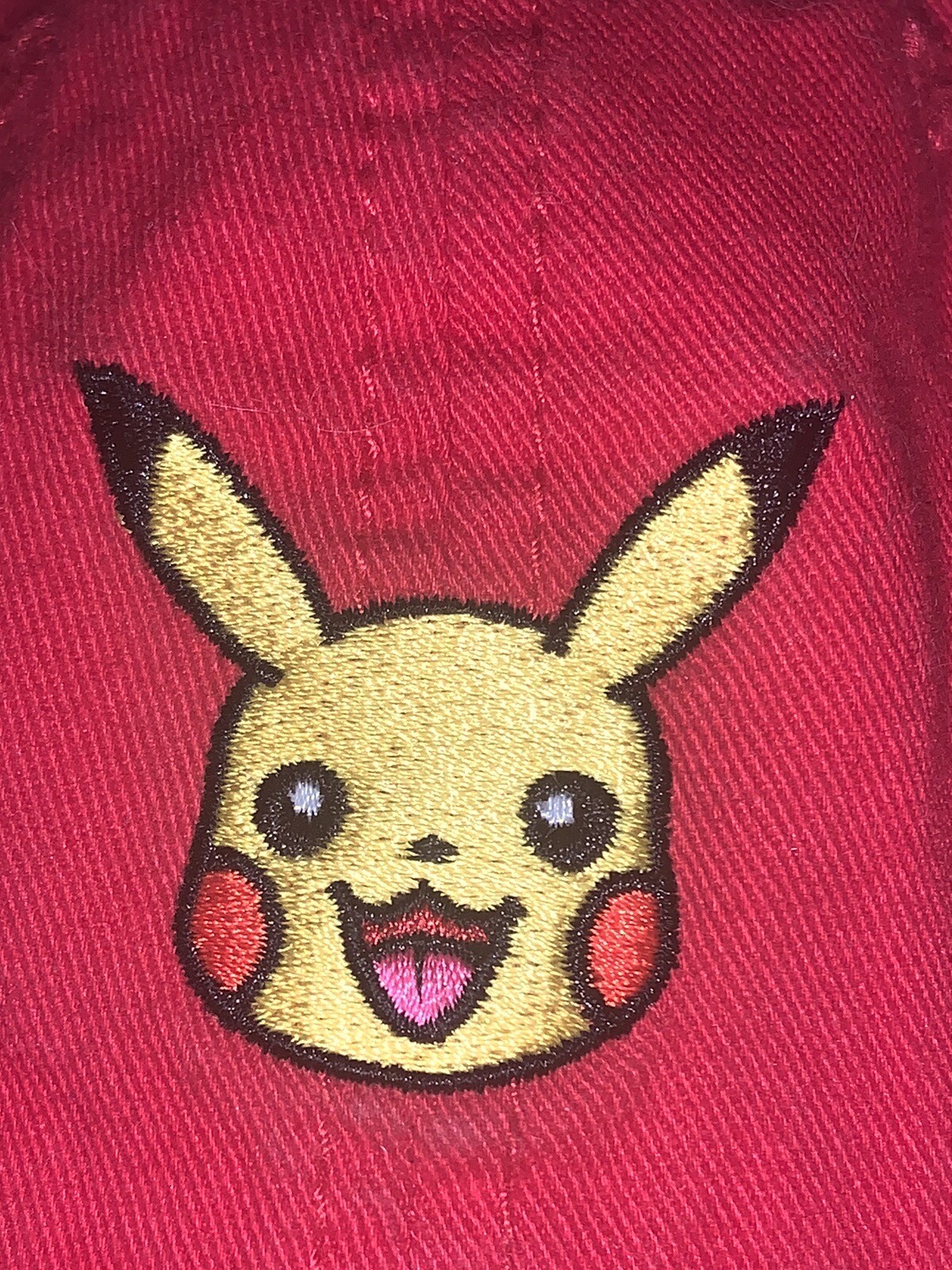 PICKACHU HAT CAP ADJUSTABLE STRAPBACK LEATHER RED… - image 2