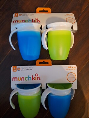 Munchkin Miracle 360 Trainer Cup - Blue/Green - 7oz - 2pack 