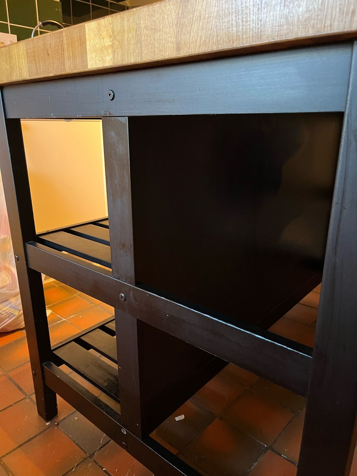 IKEA VADHOLMA Kitchen island Black/oak eBay