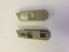A Pair of Gray Recessed Window Sash Tilt Latches 7200F-GRAY